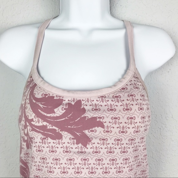 🔥 Athleta Crossback Paisley Pink Tank Top - Picture 2 of 6